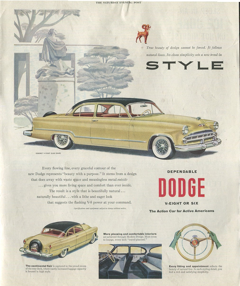 Antique Dodge Advertisements – 20‑Piece Historical Lot (1924–1974) – Lot #1