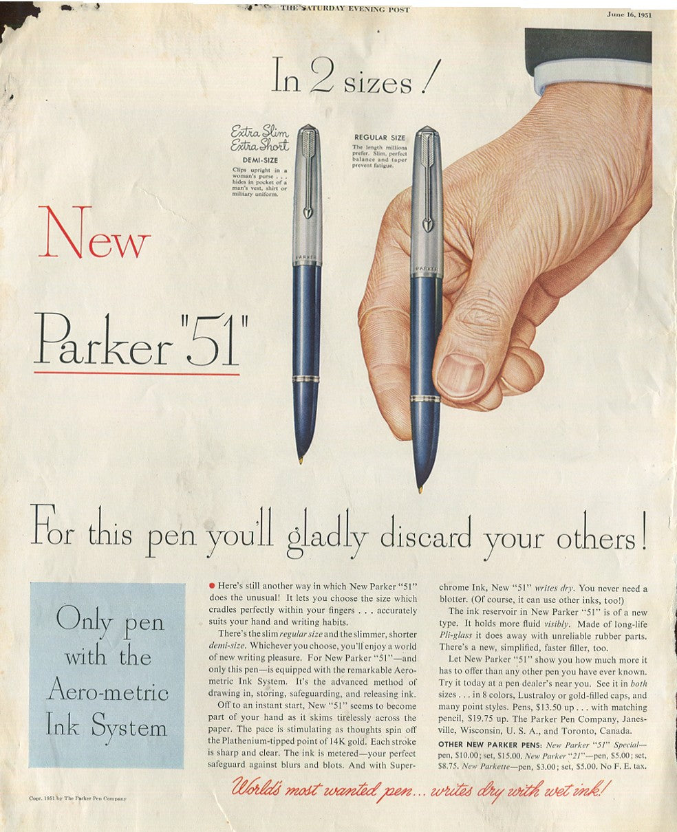 Antique Parker Pen Advertisements • 20‑Piece Historical Lot • 1934–1988 Pen & Ink Era Collection – Lot #1