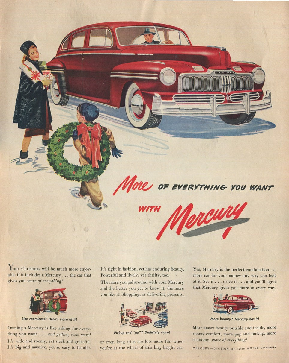 Lincoln & Mercury Vintage Advertising Collection – 60 Original Magazine Ads (1930–1974) – Continental, Capri, Cougar, Montego, Comet & More - Lot #1