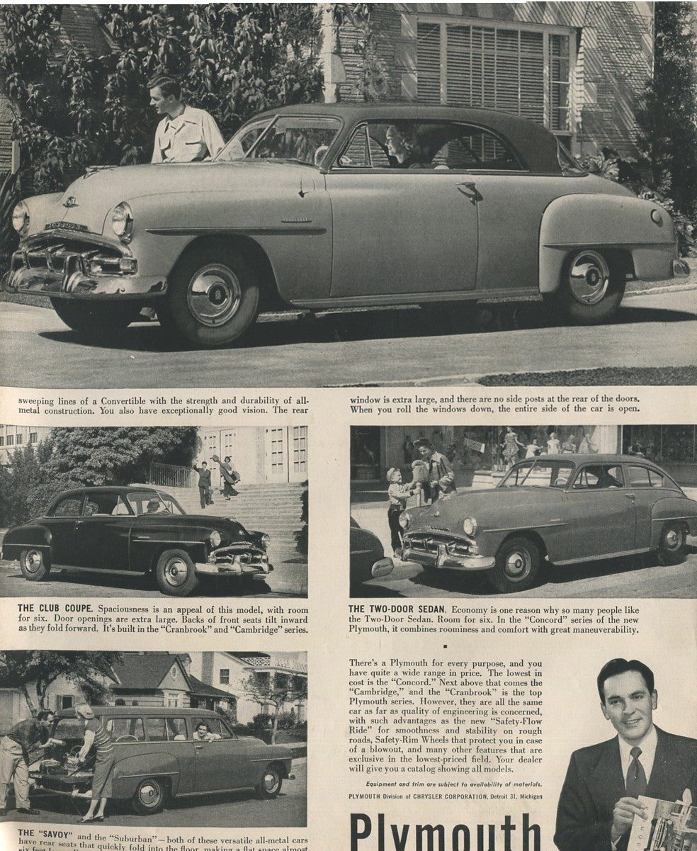 Vintage Plymouth Automobile Print Ads – Collection of 30 Original Magazine Advertisements (1934–1974) - Lot #1