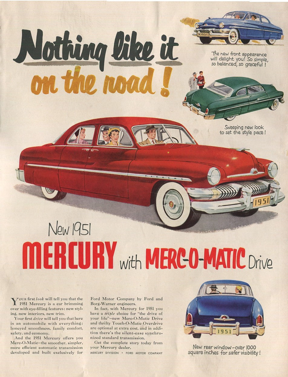 Lincoln & Mercury Vintage Advertising Collection – 60 Original Magazine Ads (1930–1974) – Continental, Capri, Cougar, Montego, Comet & More - Lot #1