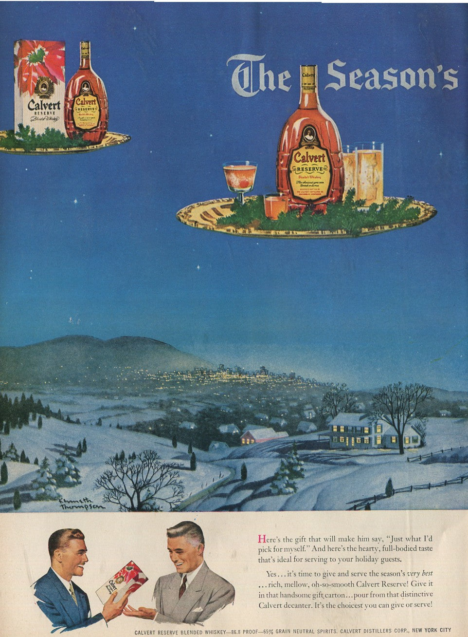 Antique Advertisements – Calvert Family of Ads (1941–1972) – Master Lot of 40 Ads - Lot #1