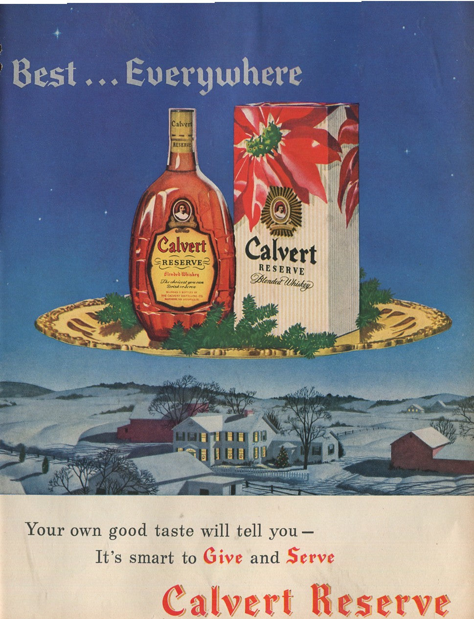 Antique Advertisements – Calvert Family of Ads (1941–1972) – Master Lot of 40 Ads - Lot #1