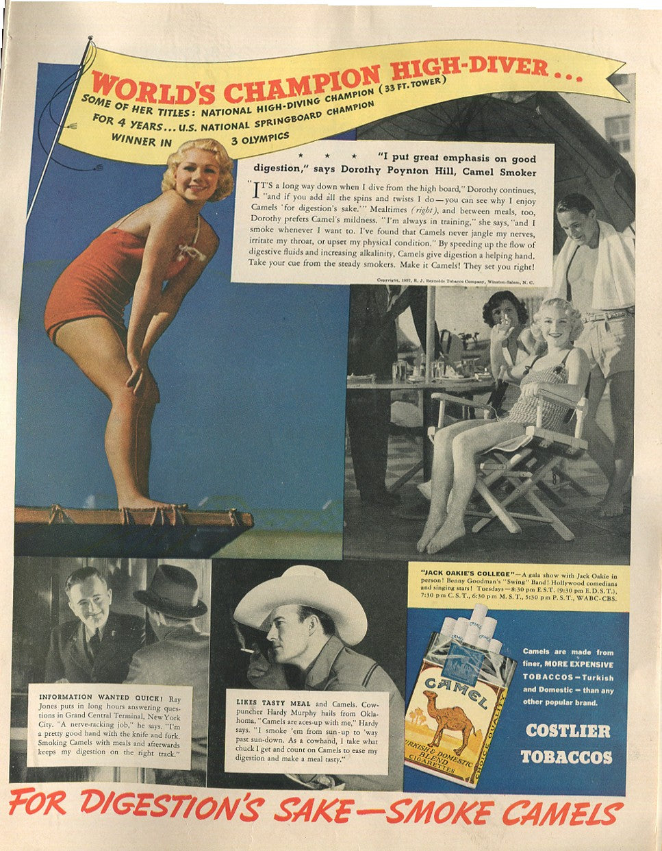 Antique Camel Cigarettes Advertisements – Family Collection (10 Ads, 1930s–1970s) – Lot #2