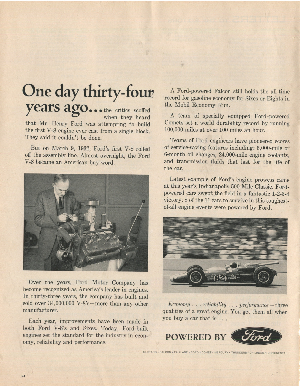 Antique Ford & Mercury Advertisements Collection – 1920s–1980s – 100 Original Vintage Automotive Ads - Lot #1