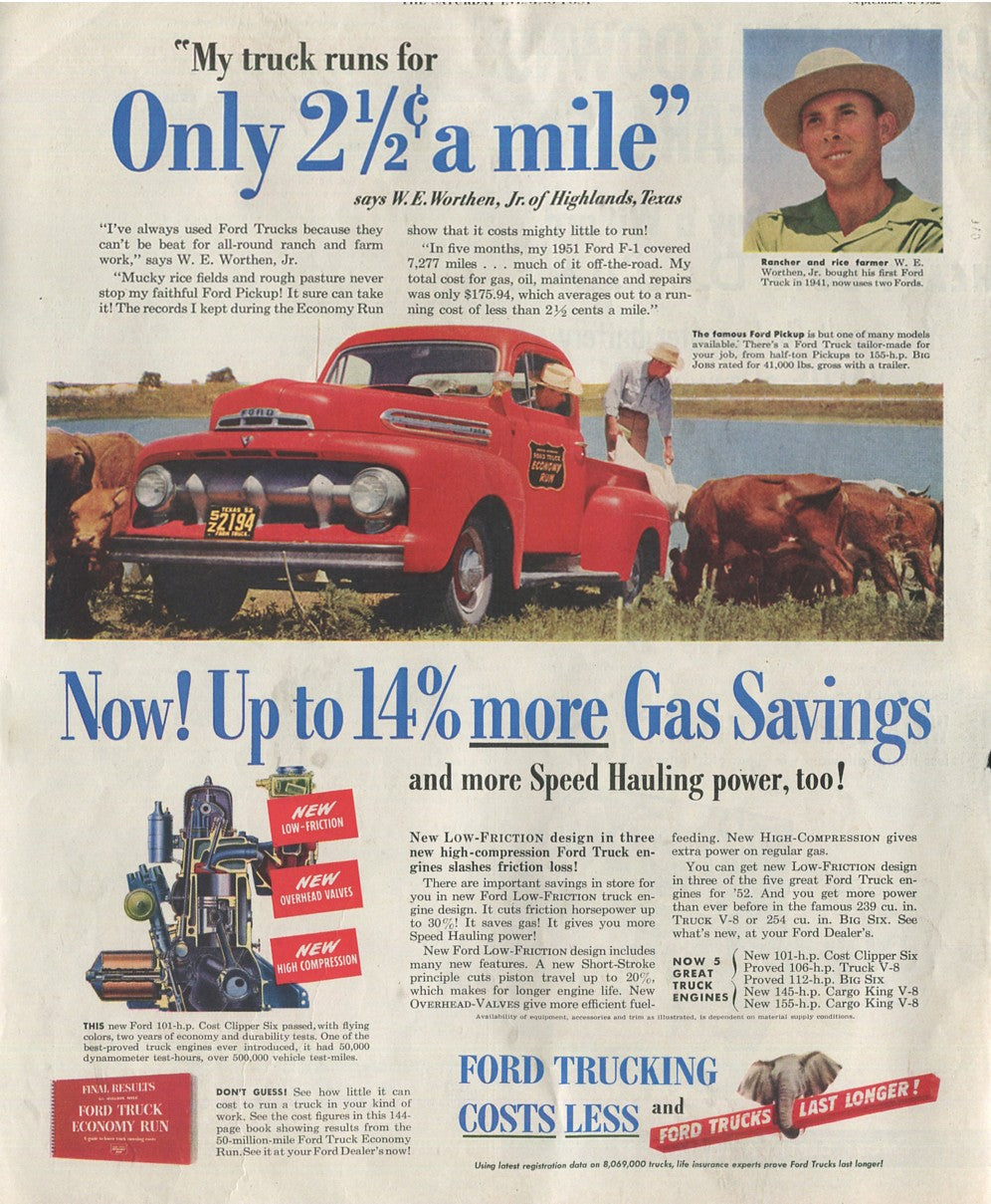 Antique Ford & Mercury Advertisements Collection – 1920s–1980s – 100 Original Vintage Automotive Ads - Lot #1