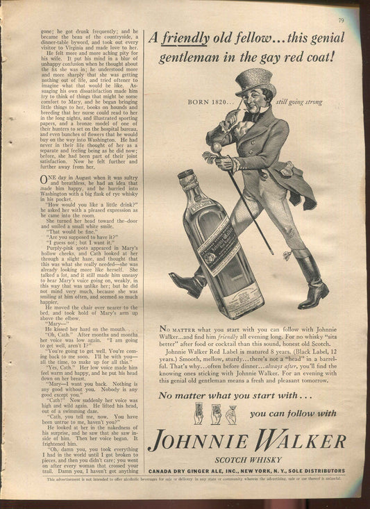 Johnnie Walker Scotch Whisky – Vintage Advertisement Collection (1930s–1960s) – Set of 10 - #1