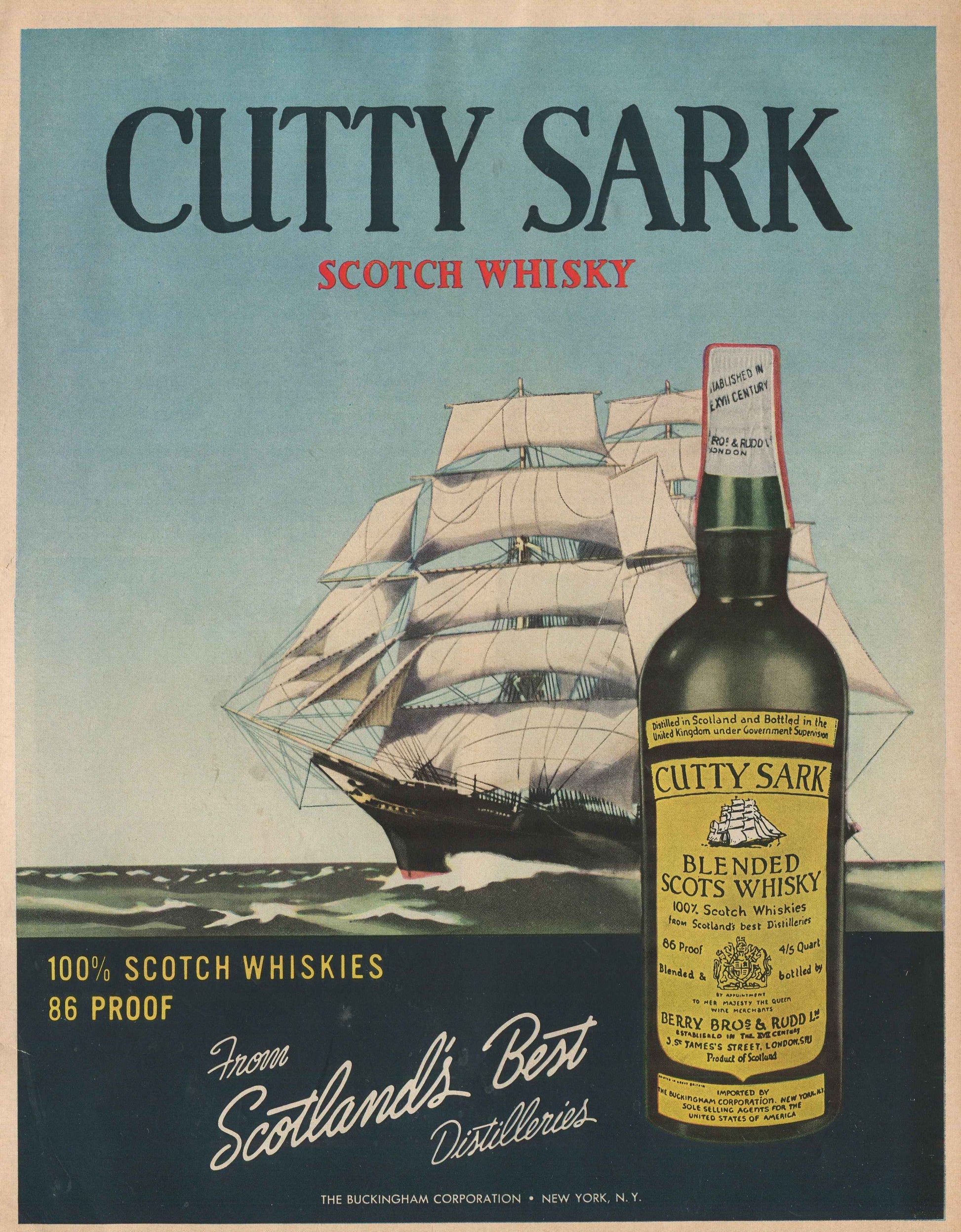 Cutty Sark Scotch Whisky Advertising Lot – 10 Original Magazine Ads (1959–1975) - #1