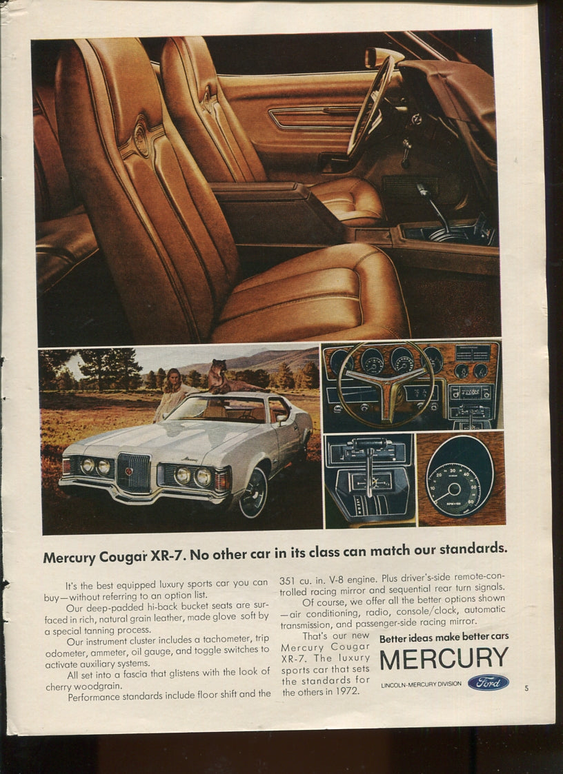 Lincoln & Mercury Vintage Advertising Collection – 60 Original Magazine Ads (1930–1974) – Continental, Capri, Cougar, Montego, Comet & More - Lot #1