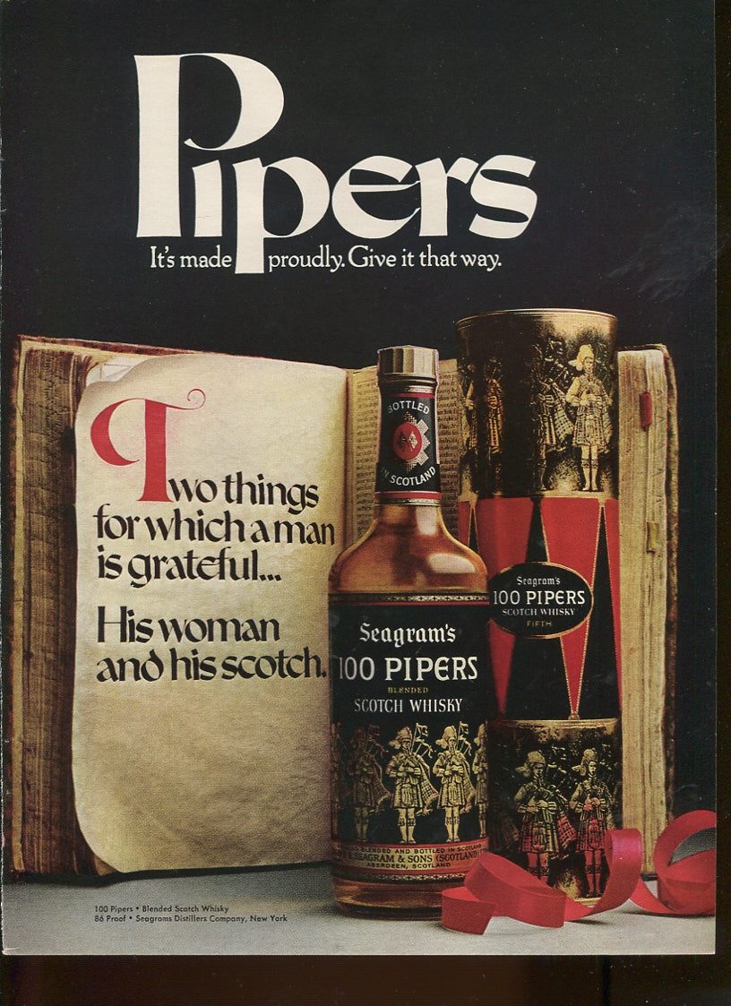 Antique Seagram’s Whiskey Advertisements – 50‑Ad Master Collection (1937–1972) – Canadian, American & Scotch – Historical Lot