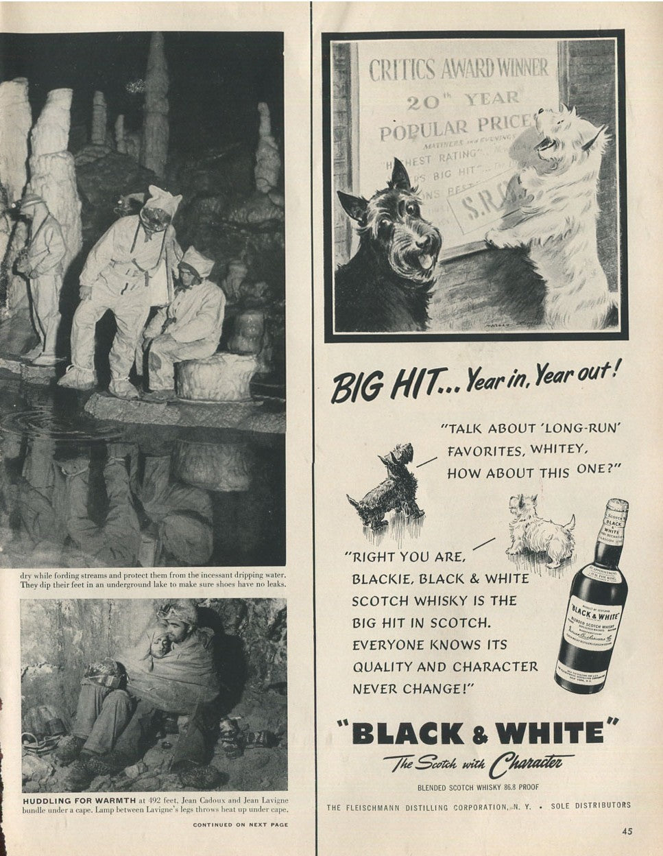 Antique Black & White Blended Scotch Whiskey Advertisements – Set of 10 (1930s–1950s) – Original Vintage Ads