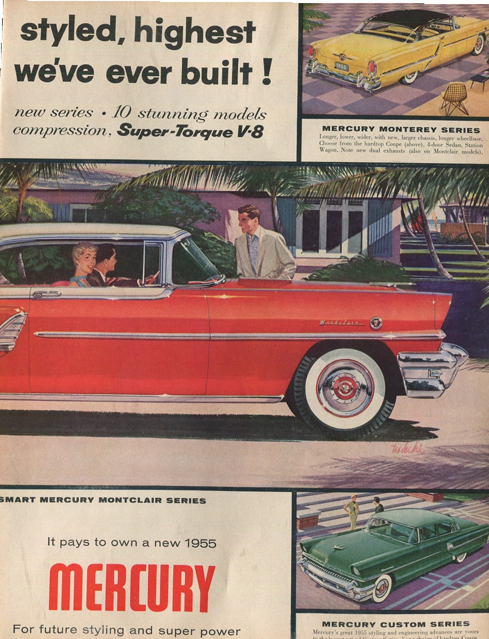 Lincoln & Mercury Vintage Advertising Collection – 60 Original Magazine Ads (1930–1974) – Continental, Capri, Cougar, Montego, Comet & More - Lot #1