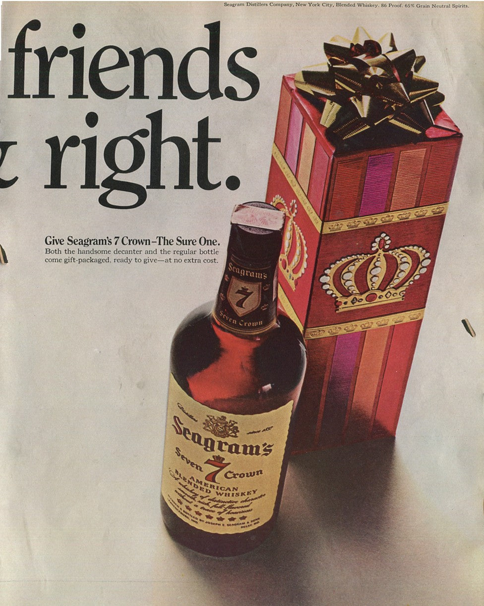 Antique Seagram’s Whiskey Advertisements – 50‑Ad Master Collection (1937–1972) – Canadian, American & Scotch – Historical Lot
