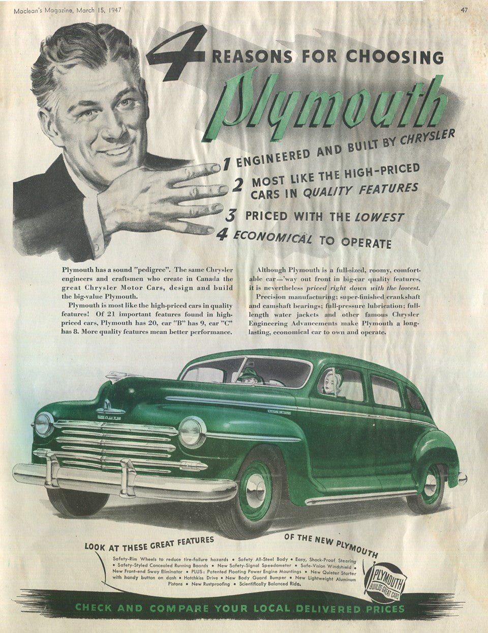Vintage Plymouth Automobile Print Ads – Collection of 30 Original Magazine Advertisements (1934–1974) - Lot #1
