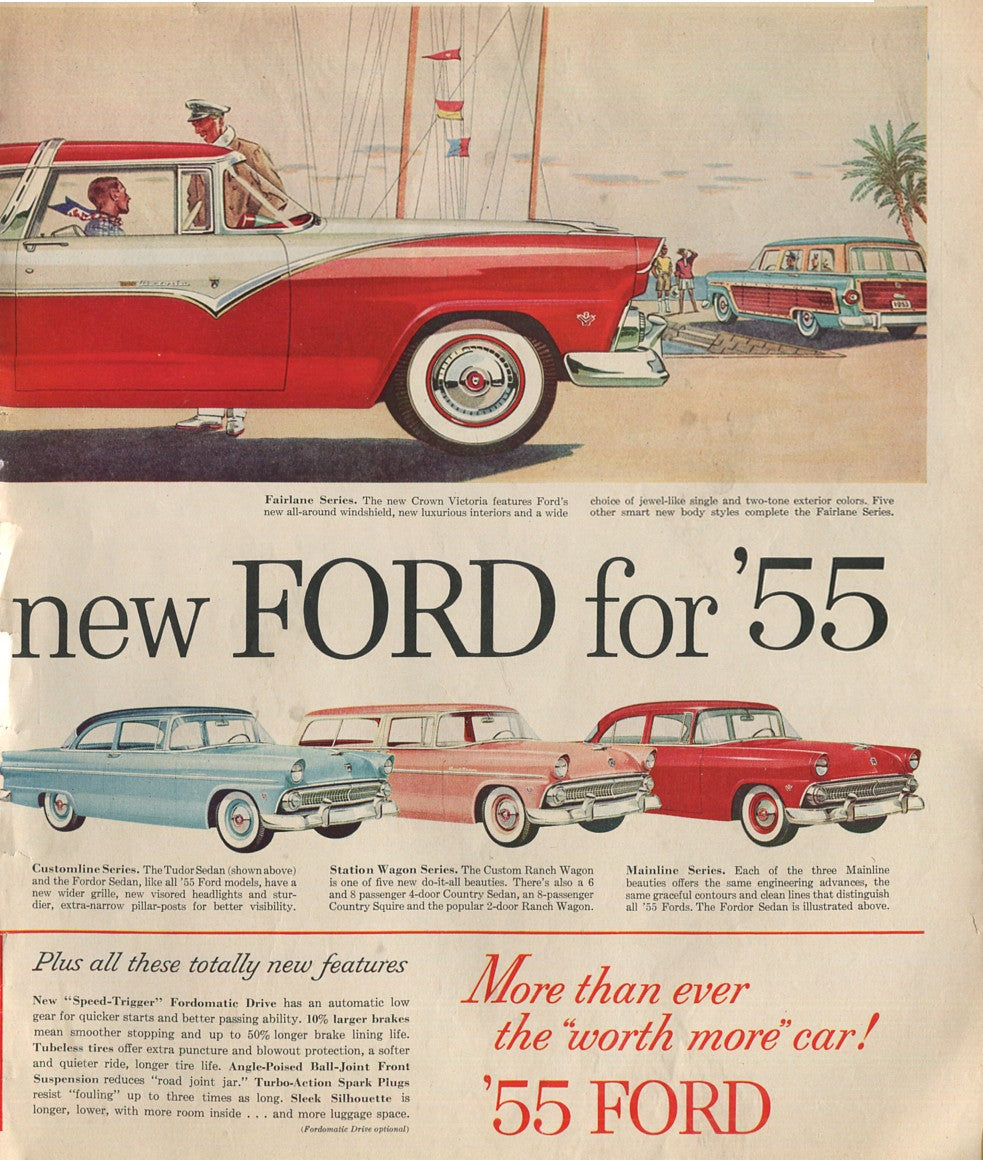 Antique Ford & Mercury Advertisements Collection – 1920s–1980s – 100 Original Vintage Automotive Ads - Lot #1