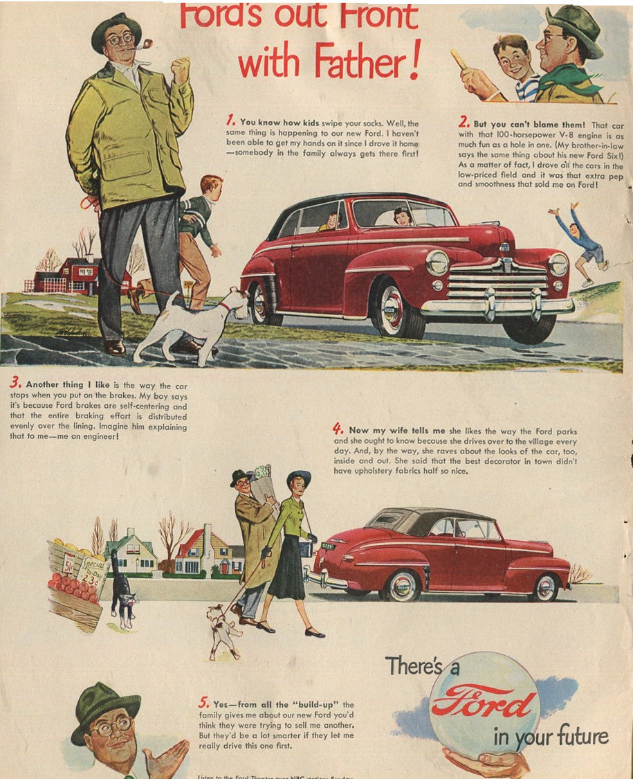 Antique Ford & Mercury Advertisements Collection – 1920s–1980s – 100 Original Vintage Automotive Ads - Lot #1