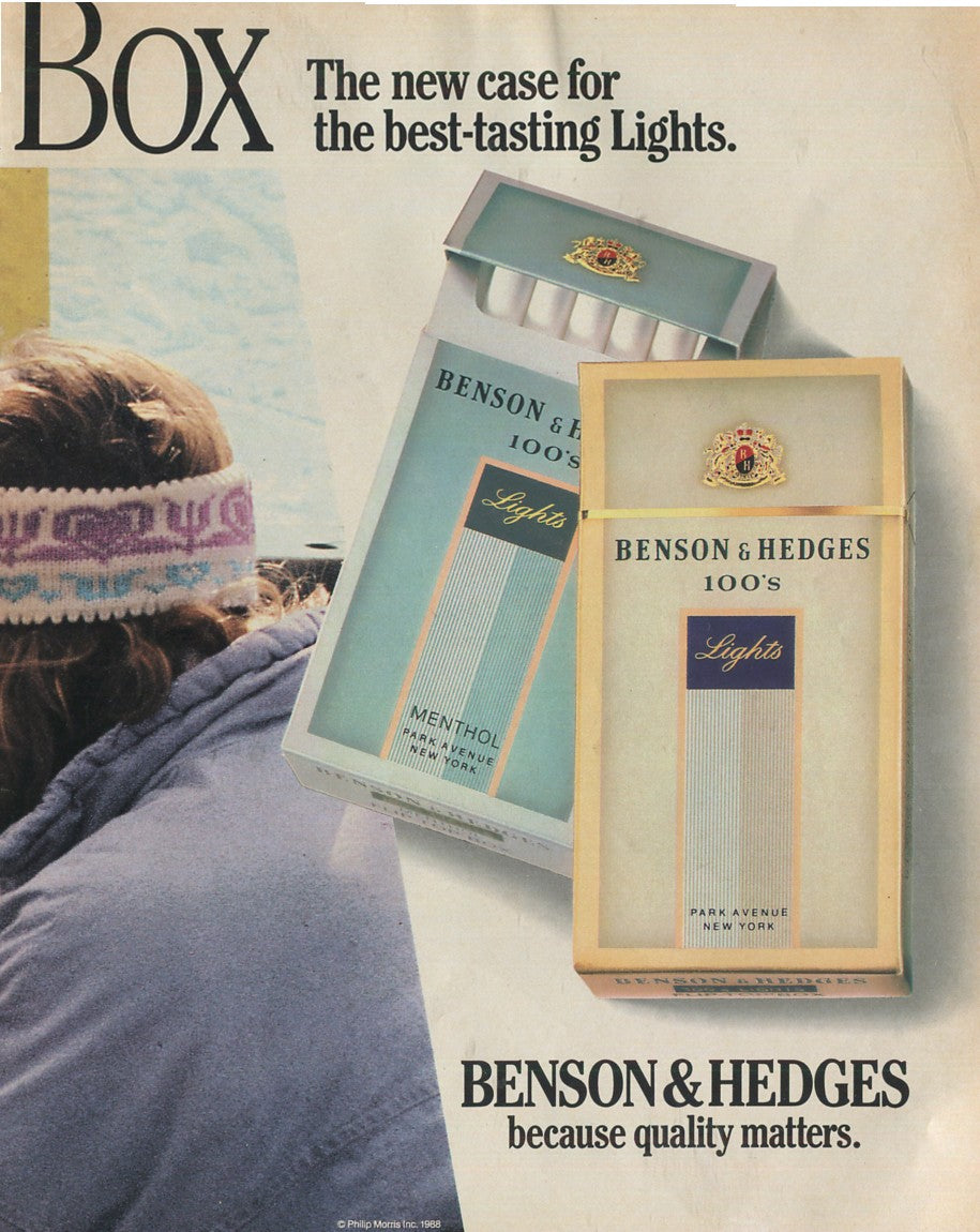 Benson & Hedges Family of Vintage Advertisements – 10 Original Ads (1960s–1980s) - Lot #1