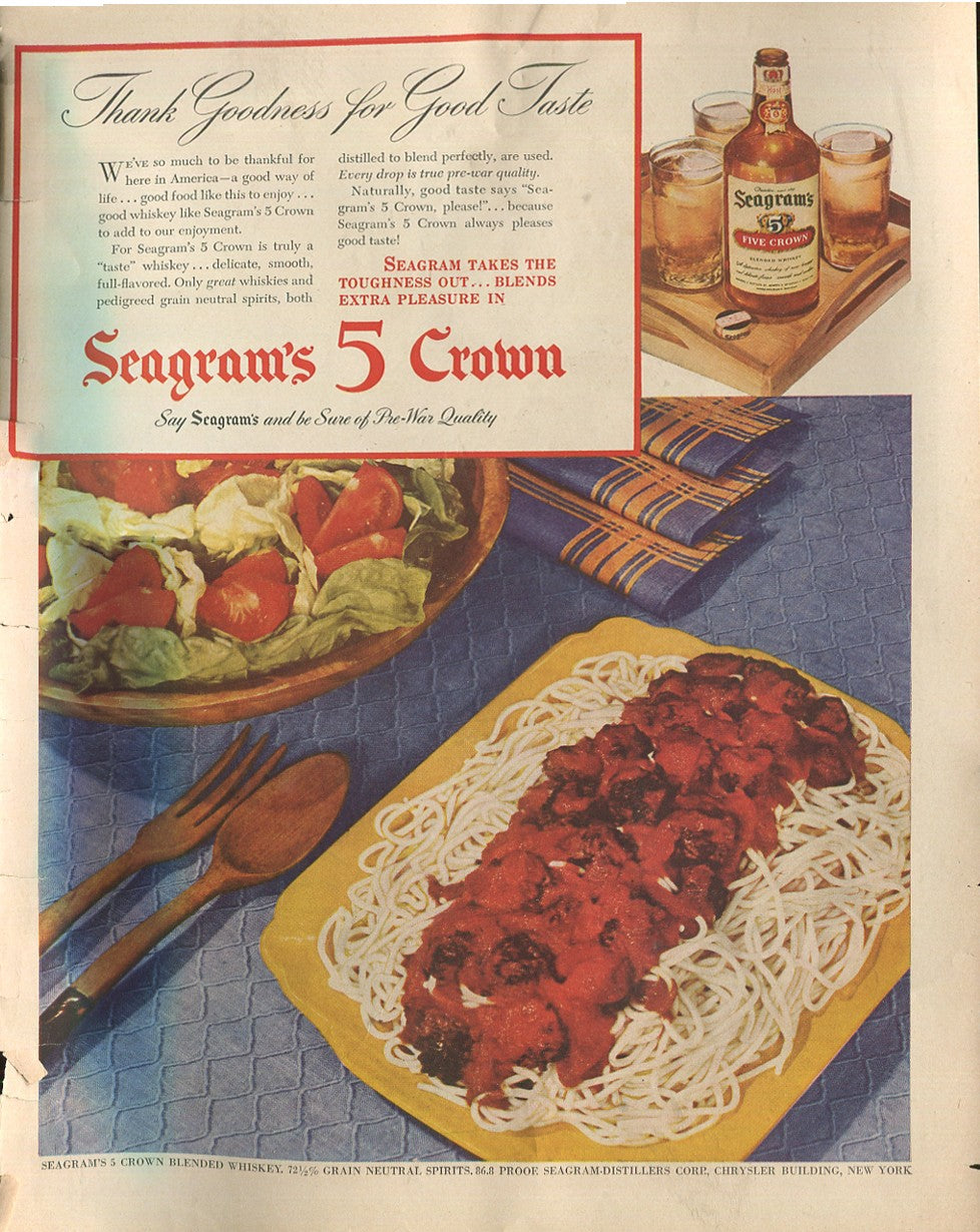 Antique Seagram’s Whiskey Advertisements – 50‑Ad Master Collection (1937–1972) – Canadian, American & Scotch – Historical Lot
