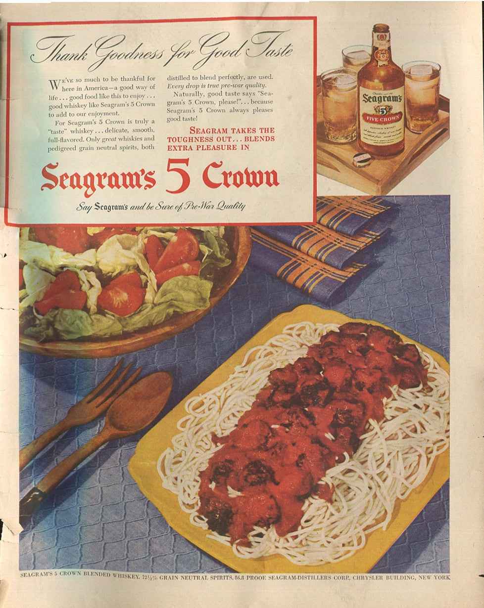 Antique Seagram’s Whiskey Advertisements – 10‑Ad Collector Set (1940s–1970s) - Lot #3