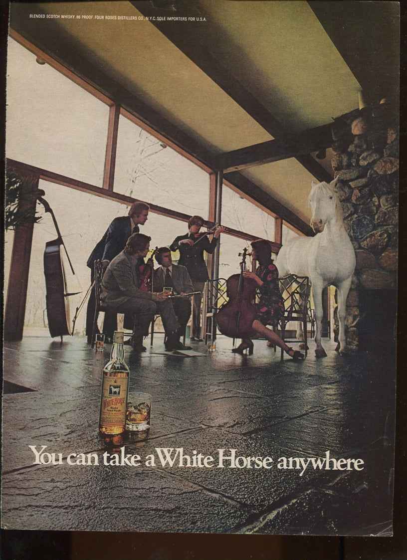 Antique White Horse Whisky Advertisements – Complete 10‑Ad Family Collection (1940s–1970s) – Set #2