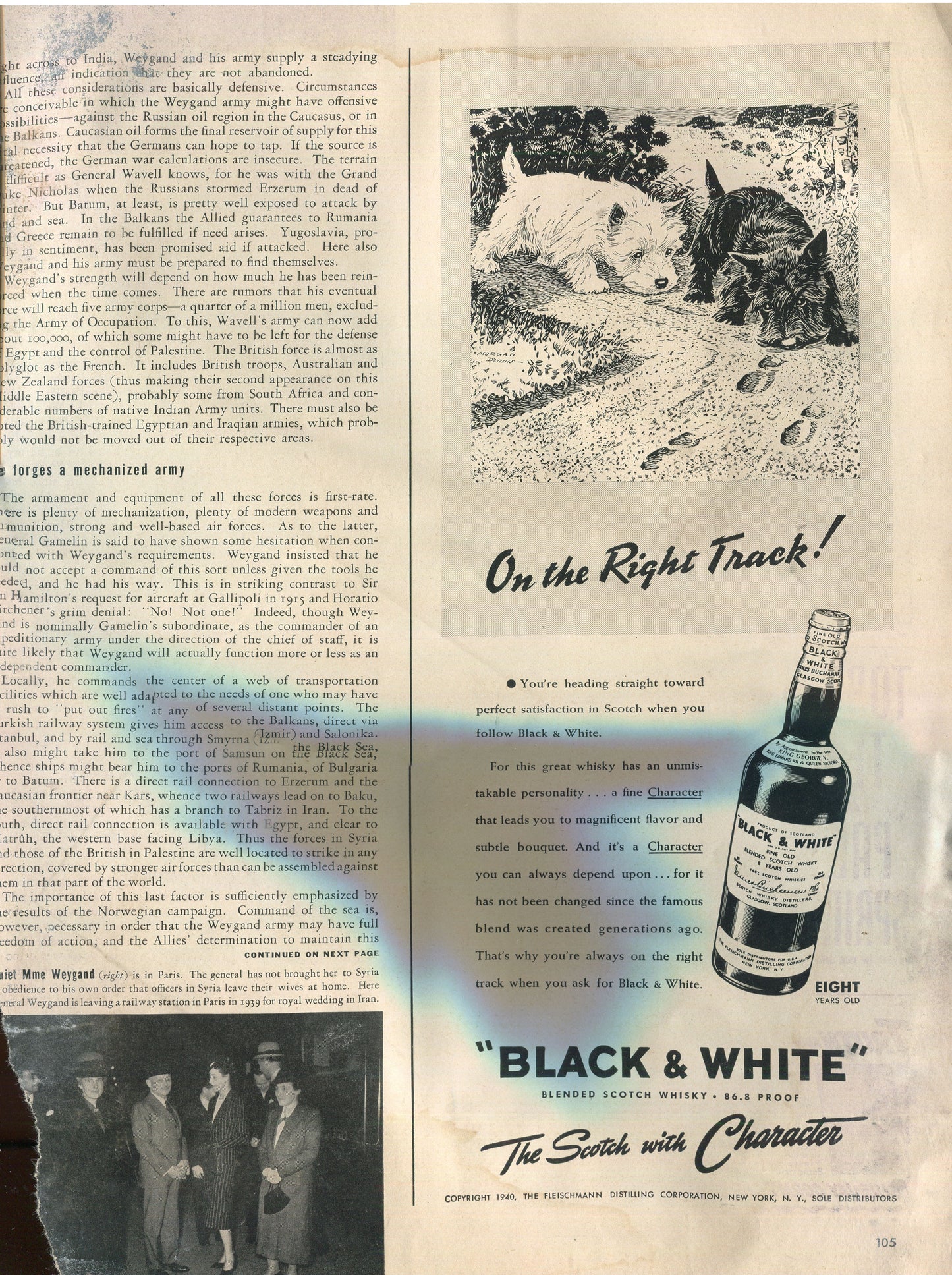 Antique Black & White Blended Scotch Whiskey Advertisements – Set of 10 (1930s–1950s) – Original Vintage Ads