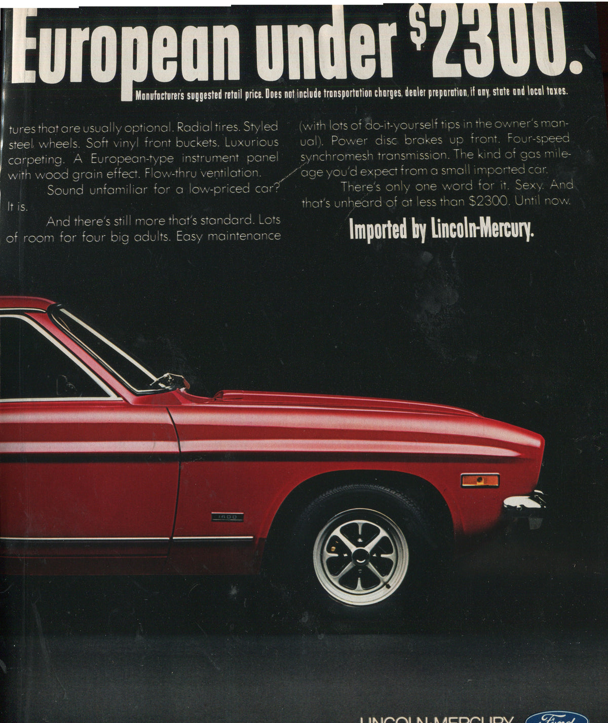 Lincoln & Mercury Vintage Advertising Collection – 60 Original Magazine Ads (1930–1974) – Continental, Capri, Cougar, Montego, Comet & More - Lot #1