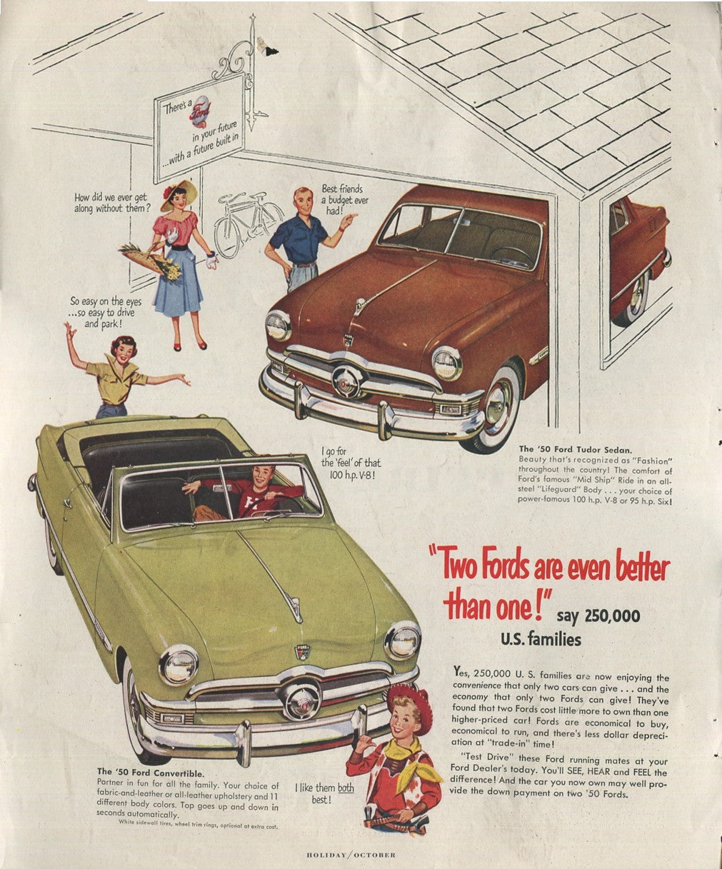 Antique Ford & Mercury Advertisements Collection – 1920s–1980s – 100 Original Vintage Automotive Ads - Lot #1