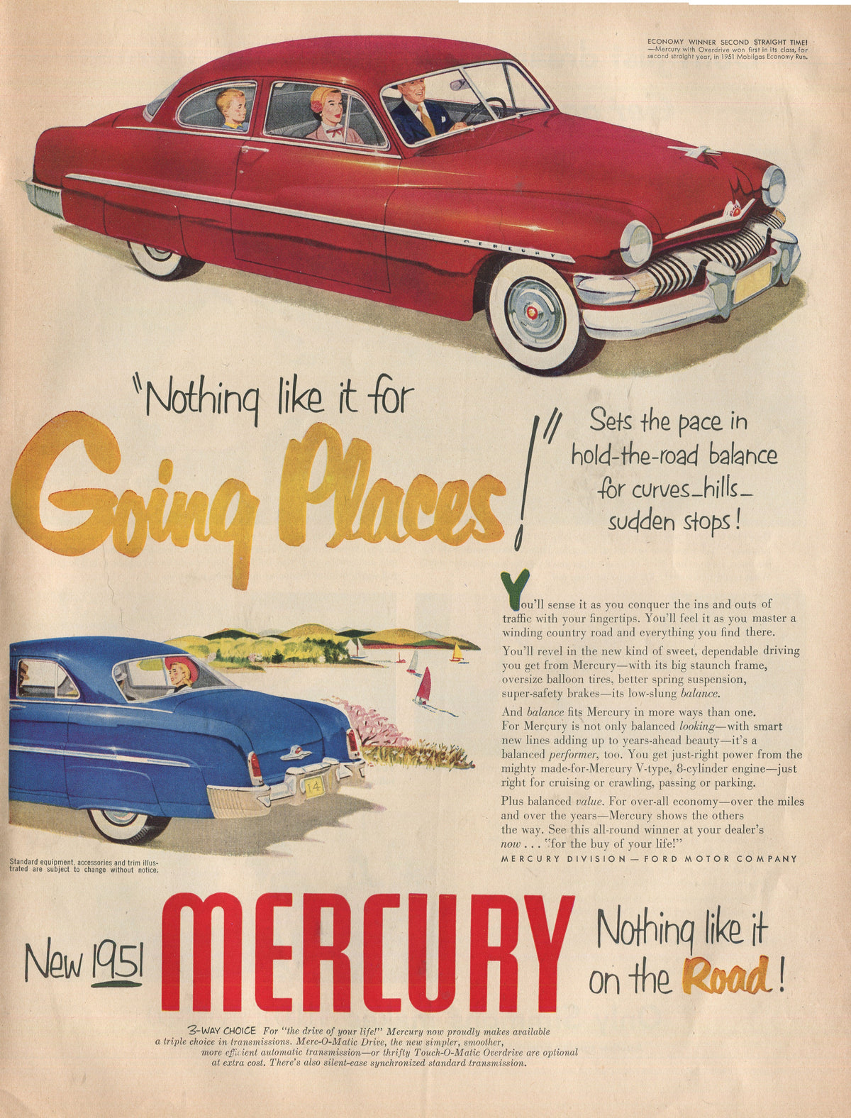 Lincoln & Mercury Vintage Advertising Collection – 60 Original Magazine Ads (1930–1974) – Continental, Capri, Cougar, Montego, Comet & More - Lot #1
