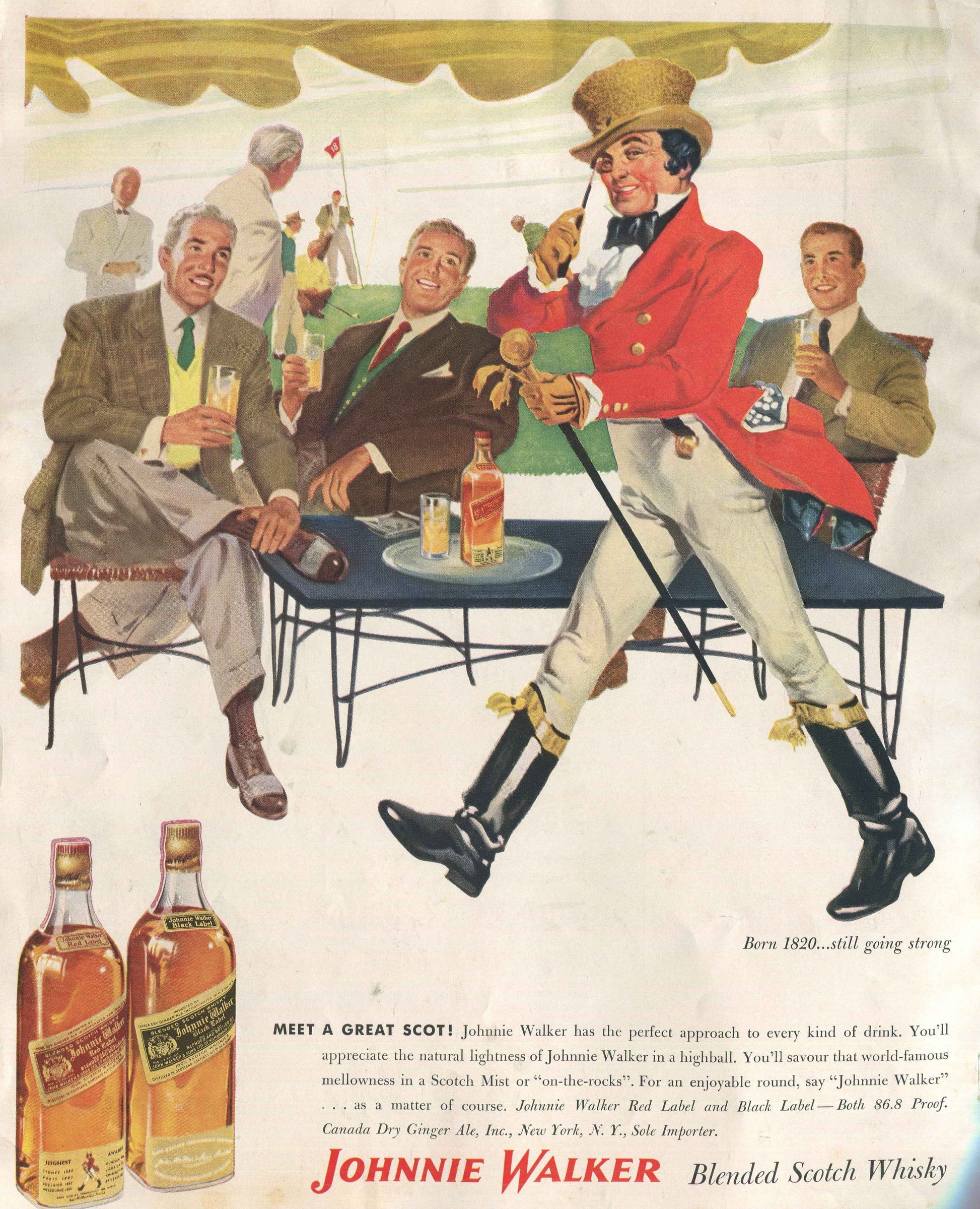 Johnnie Walker Scotch Whisky – Vintage Advertisement Collection (1930s–1960s) – Set of 10 - #1