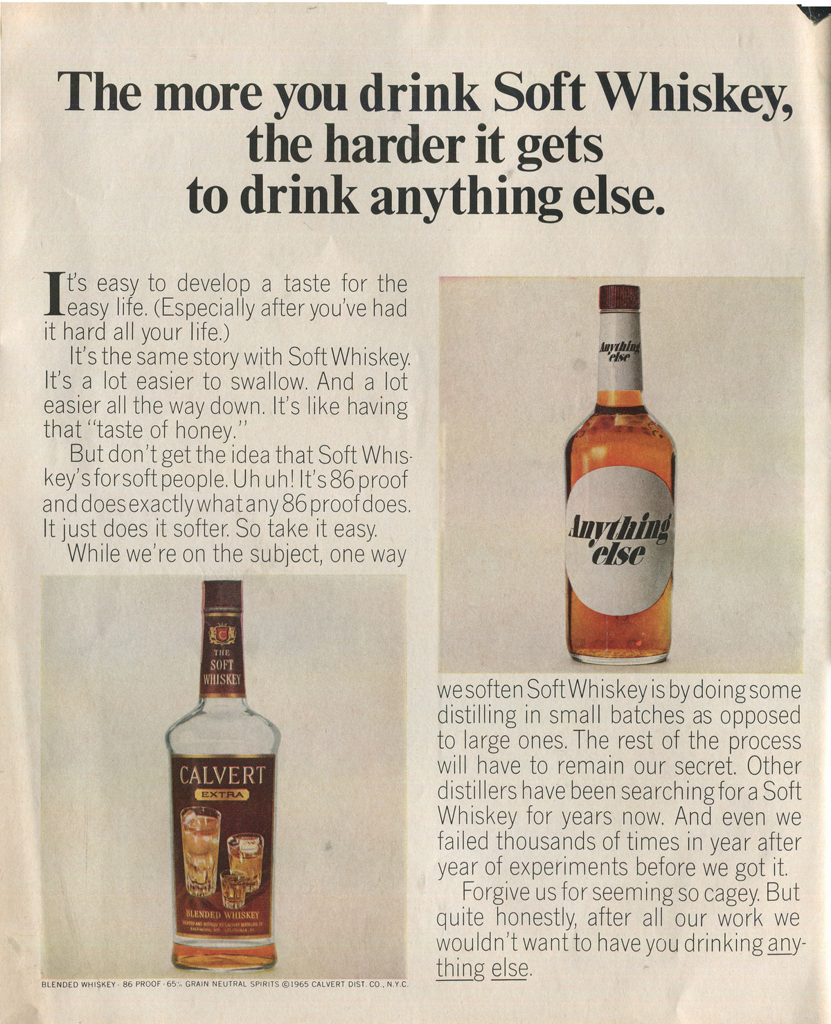 Antique Advertisements – Calvert Family of Ads (1941–1972) – Master Lot of 40 Ads - Lot #1