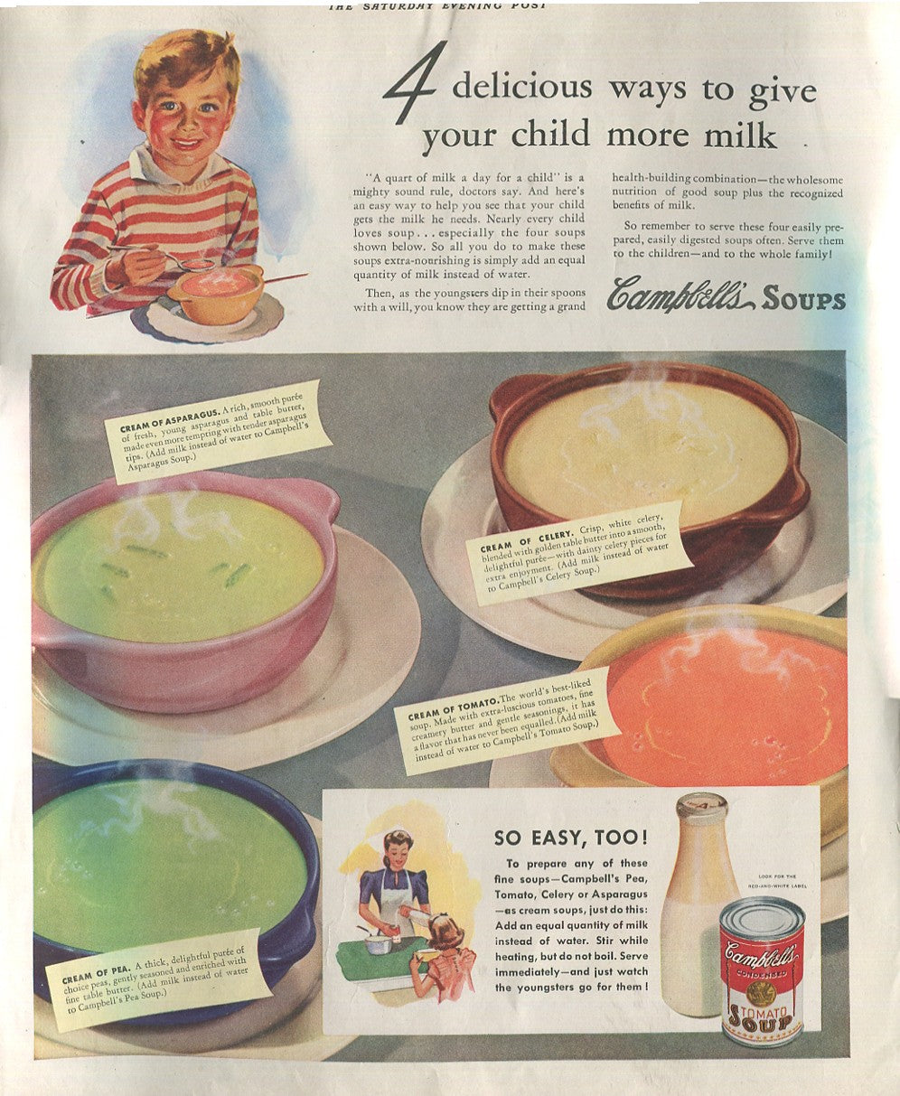 Antique Campbell’s Soup Advertisements (10 Total) – 1920s–1940s – Lot #2