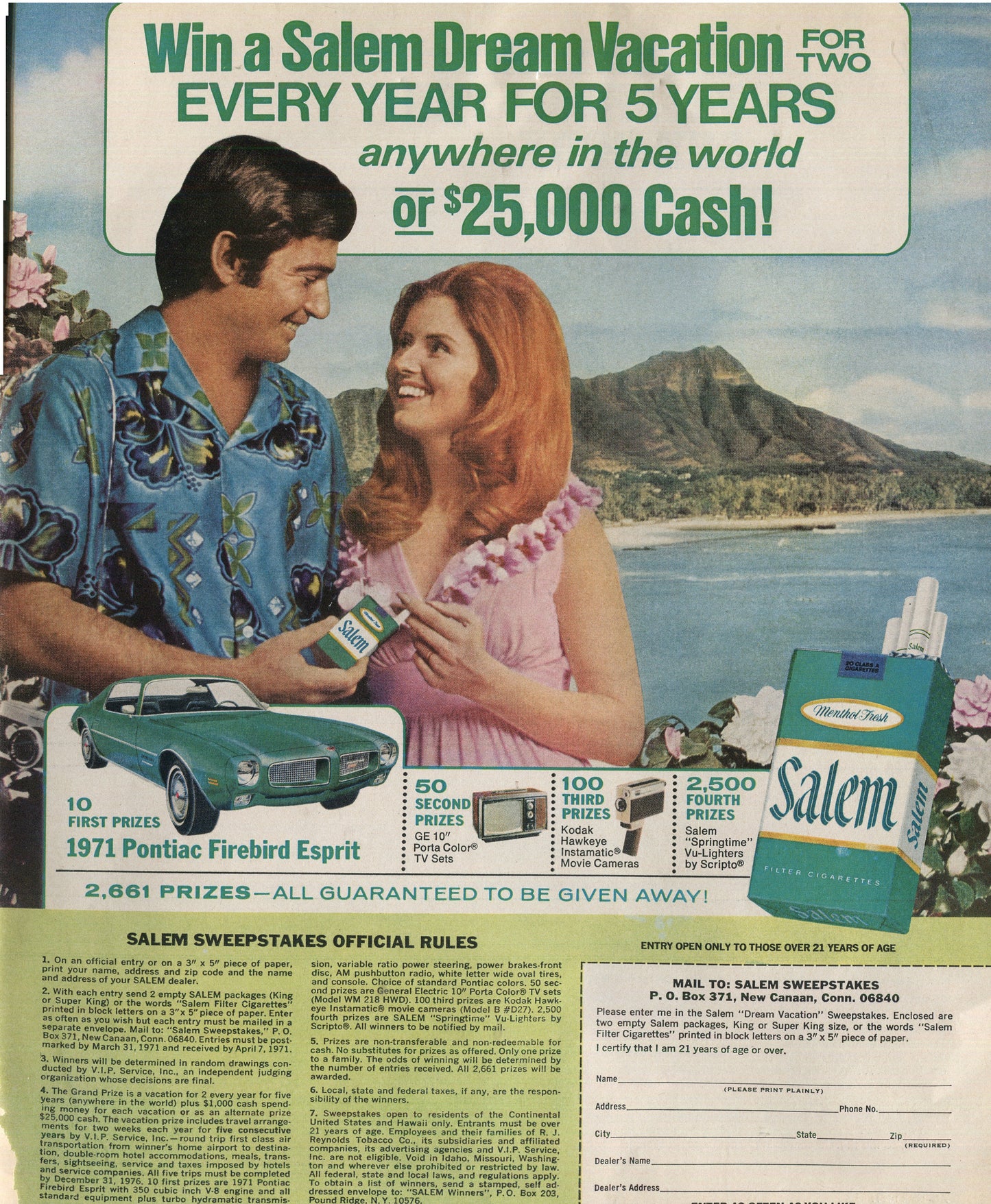 Vintage Salem Cigarette Ads – 1958–1971 Menthol Advertising Lot – Set of 10
