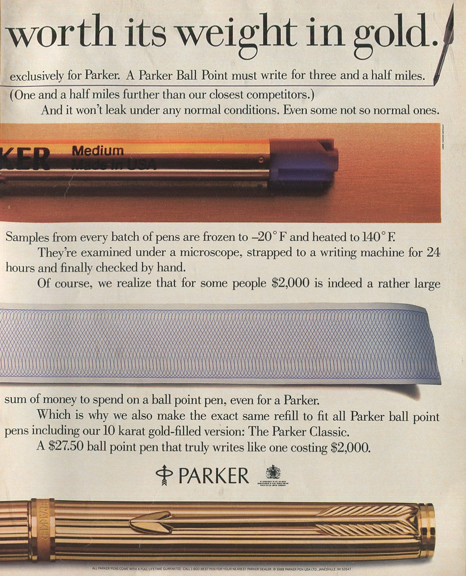 Antique Parker Pen Advertisements • 20‑Piece Historical Lot • 1934–1988 Pen & Ink Era Collection – Lot #1