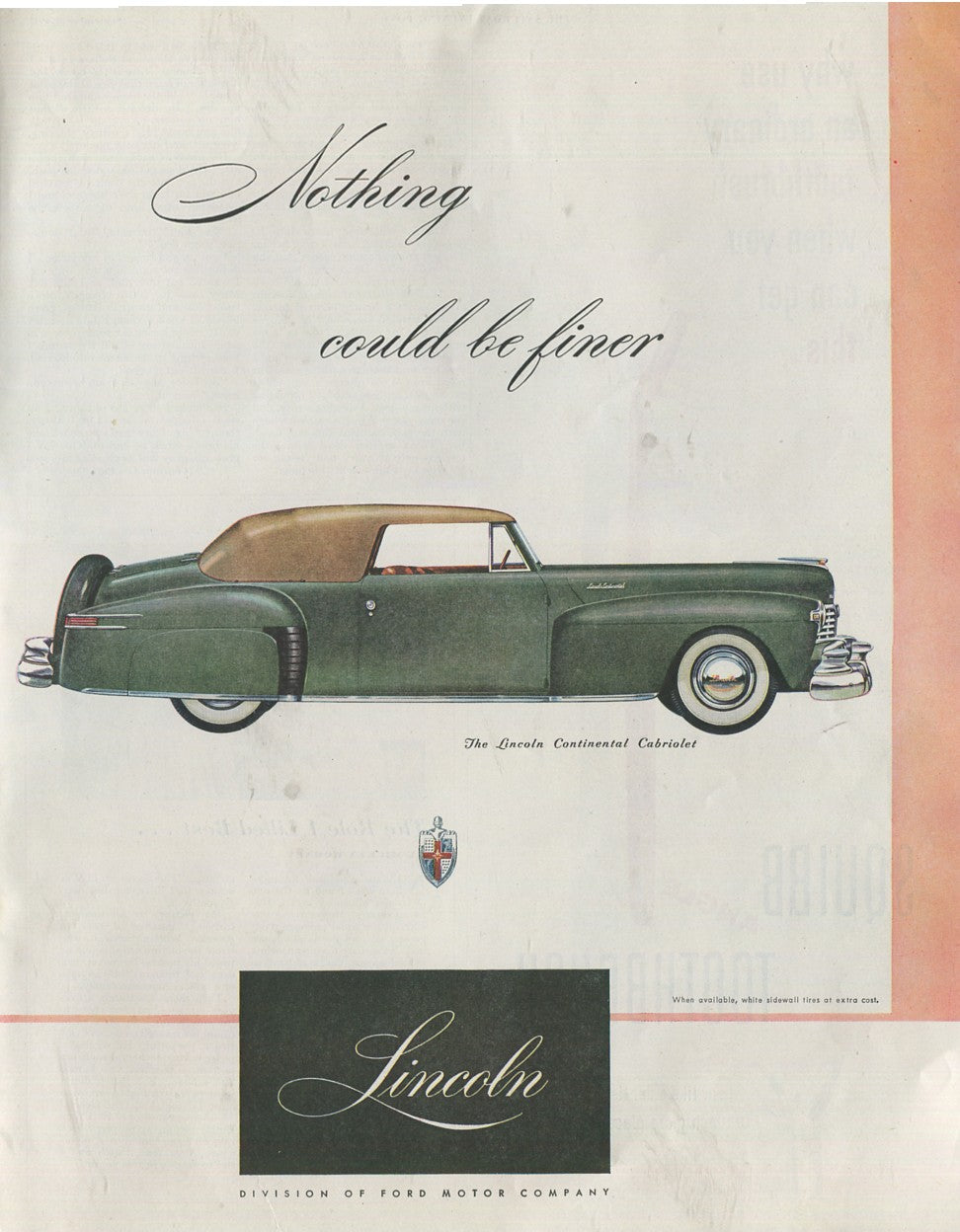 Lincoln & Mercury Vintage Advertising Collection – 60 Original Magazine Ads (1930–1974) – Continental, Capri, Cougar, Montego, Comet & More - Lot #1