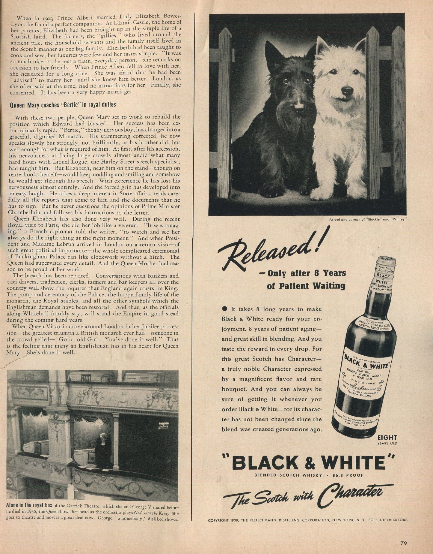 Antique Black & White Blended Scotch Whiskey Advertisements – Set of 10 (1930s–1950s) – Original Vintage Ads