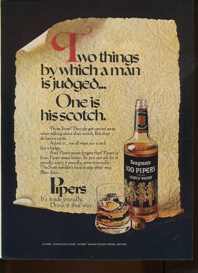 Antique Seagram’s Whiskey Advertisements – 50‑Ad Master Collection (1937–1972) – Canadian, American & Scotch – Historical Lot