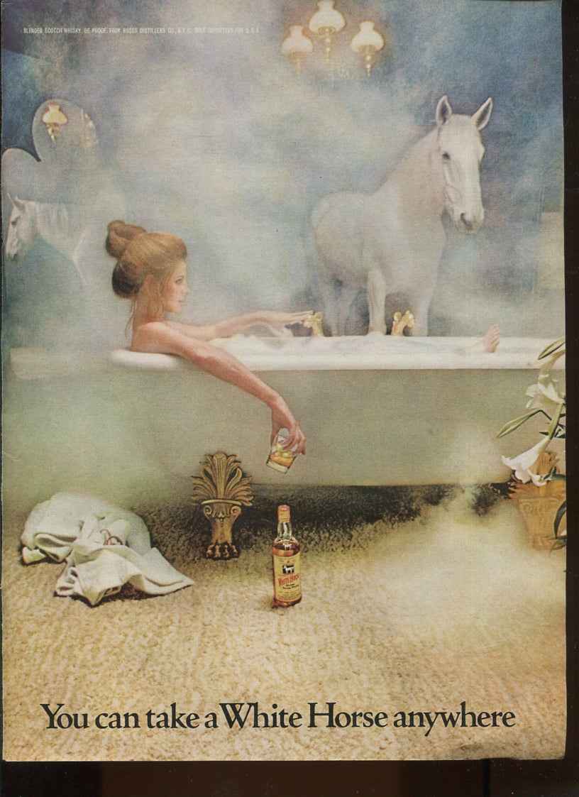 Antique White Horse Whisky Advertisements – Complete 10‑Ad Family Collection (1940s–1970s) – Set #2
