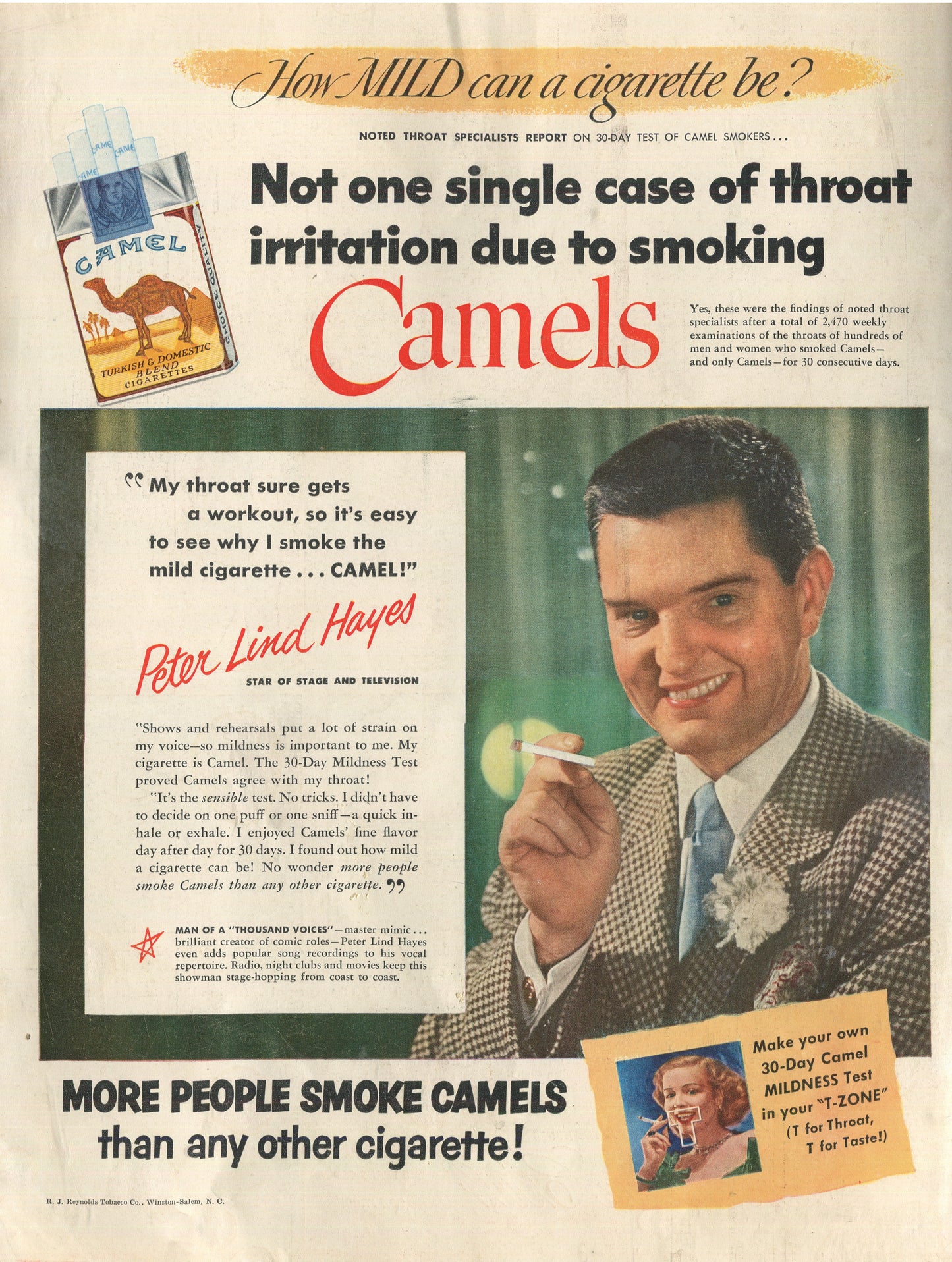 Antique Camel Cigarettes Advertisements (10 Total) – 1930s–1970s – Lot #1