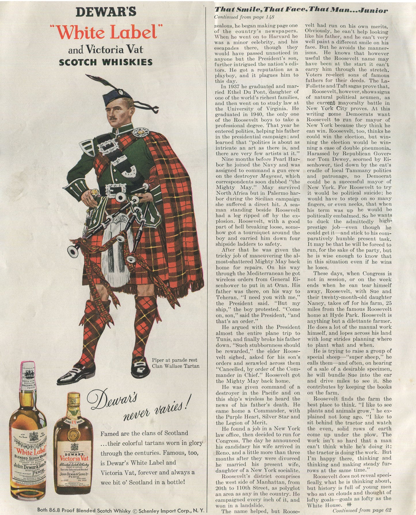 Antique Dewar’s Scotch Whisky Advertisements – 10‑Piece Historical Collection (1940s–1980s) – Set #1