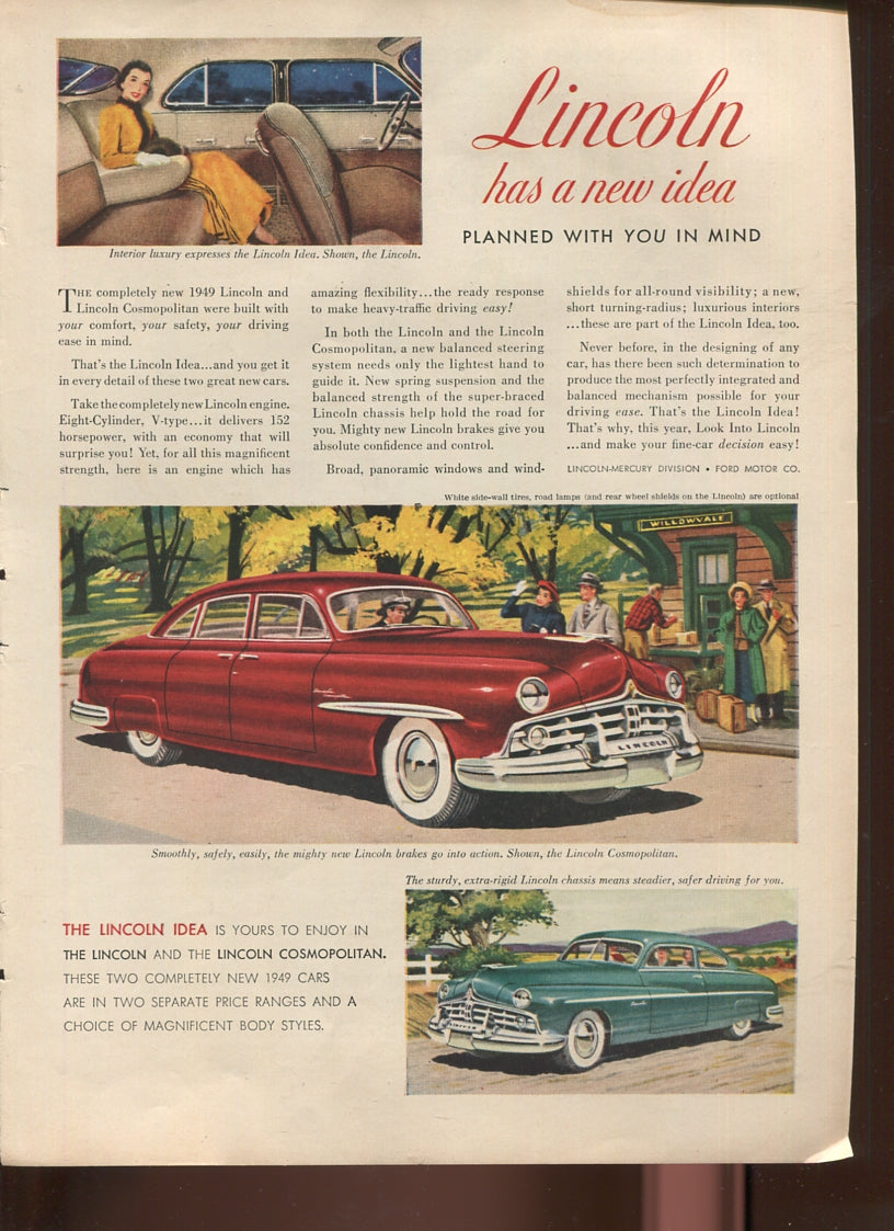 Lincoln & Mercury Vintage Advertising Collection – 60 Original Magazine Ads (1930–1974) – Continental, Capri, Cougar, Montego, Comet & More - Lot #1