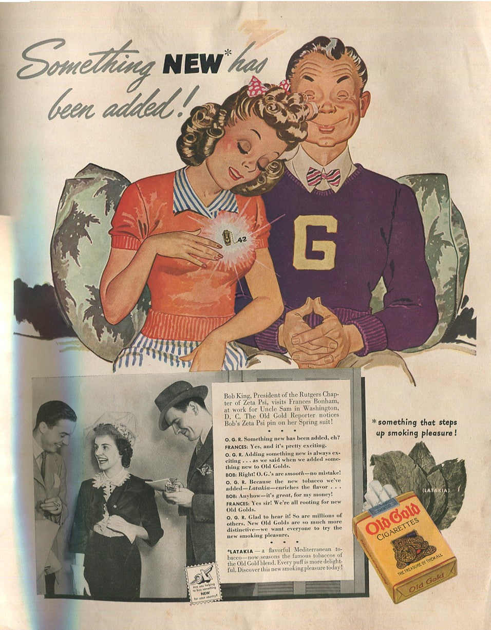 Antique Old Gold Cigarette Advertisements – 10 Original Magazine Ads (1940s–1970s) – Lot #1