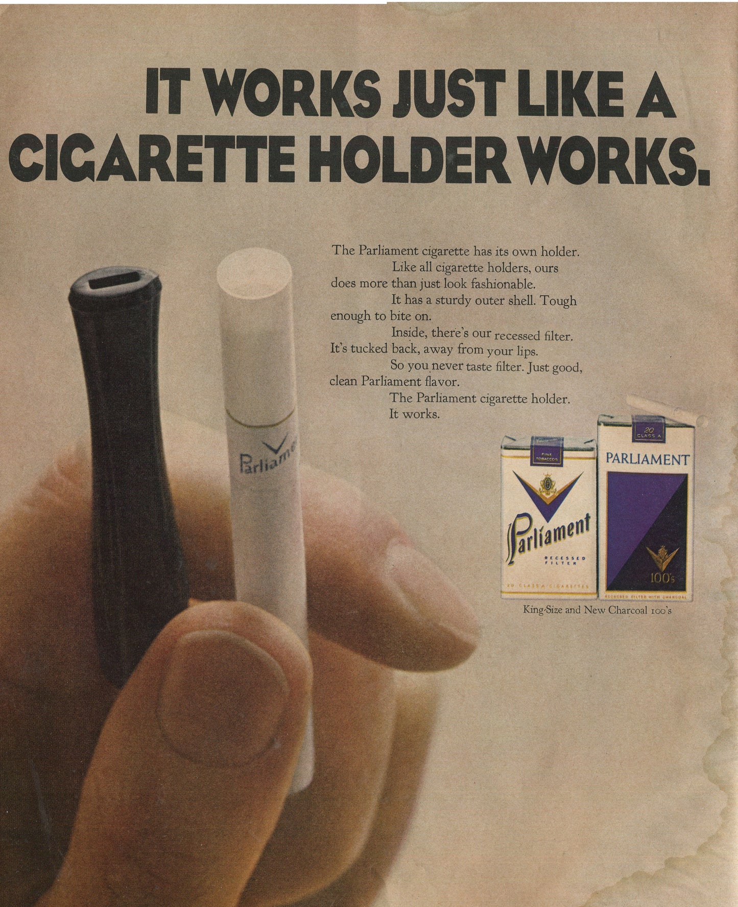 Antique Advertisements – Parliament Cigarette Family of 10 Ads (1960s–1980s) - Lot #1