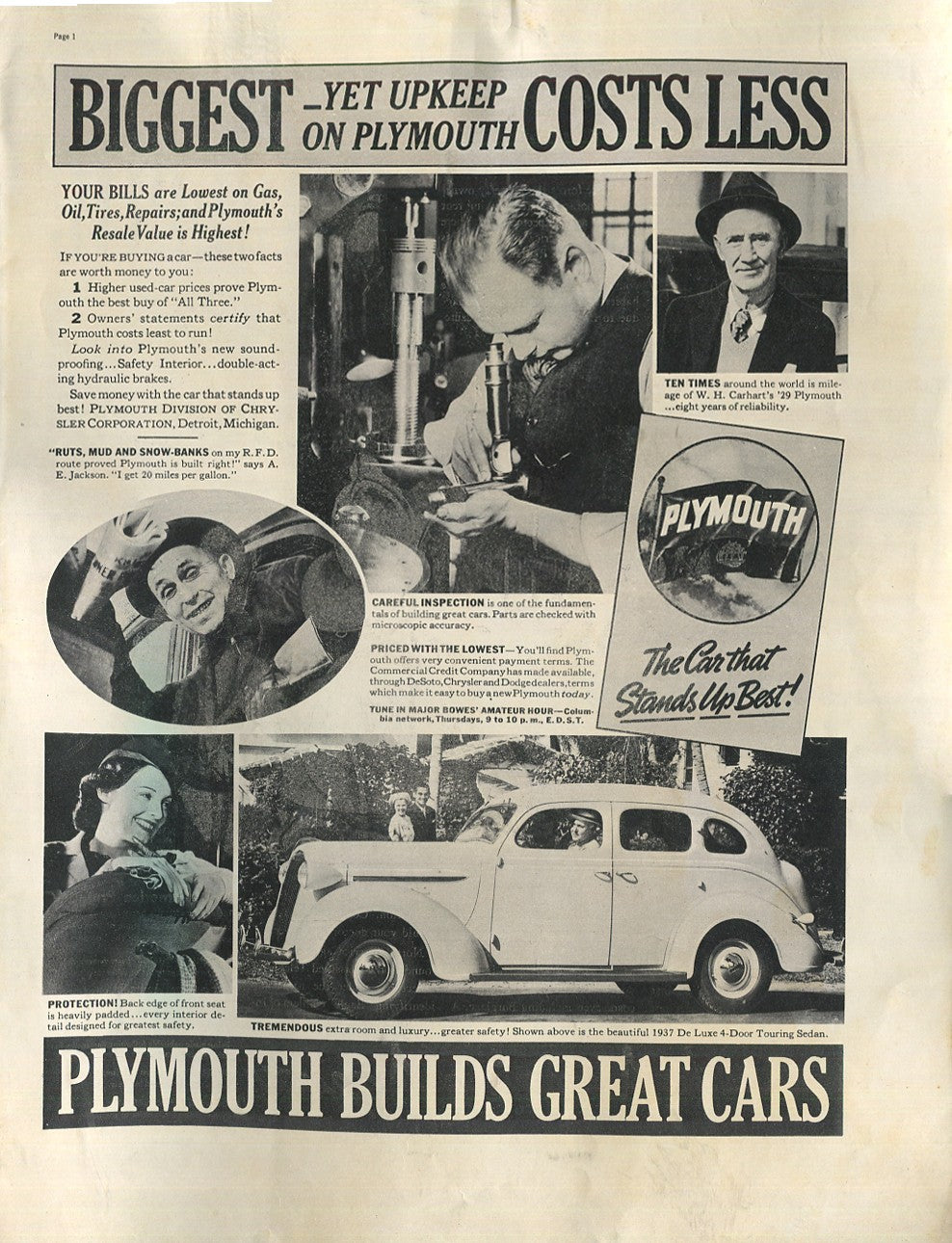 Vintage Plymouth Automobile Print Ads – Collection of 30 Original Magazine Advertisements (1934–1974) - Lot #1