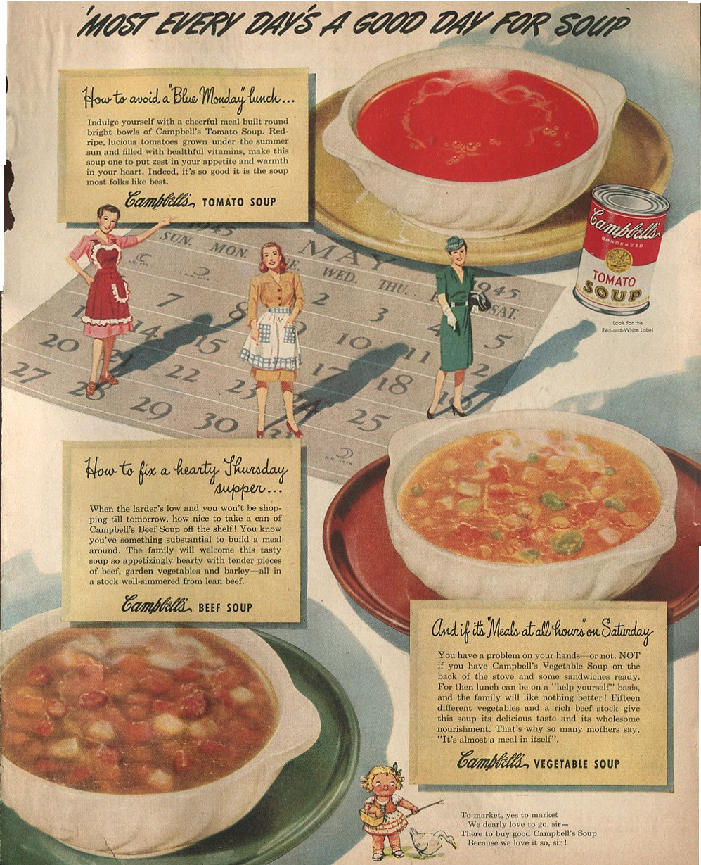 Antique Campbell’s Soup Advertisements (10 Total) – 1920s–1940s – Lot #2