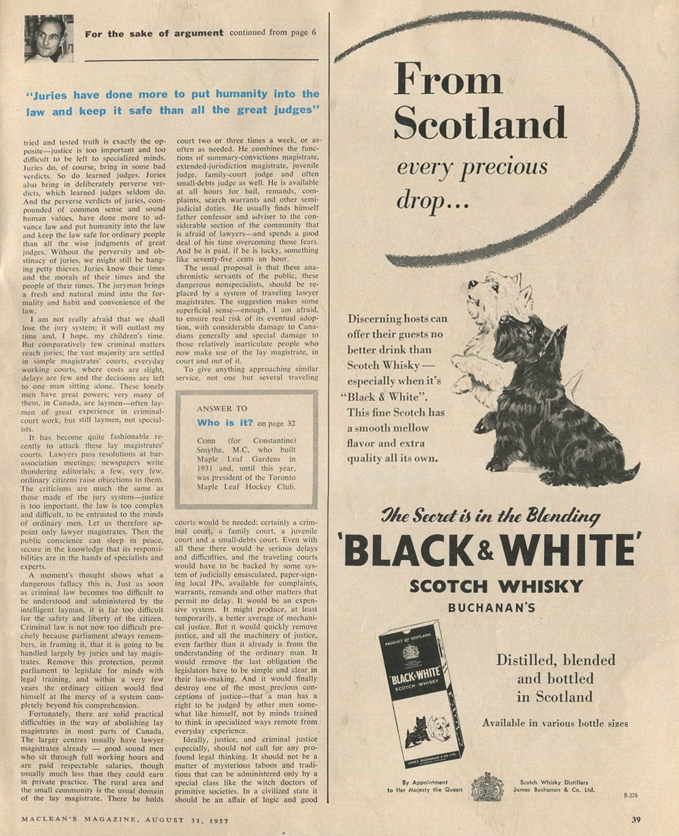 Antique Black & White Blended Scotch Whiskey Advertisements – Set of 10 (1930s–1950s) – Original Vintage Ads