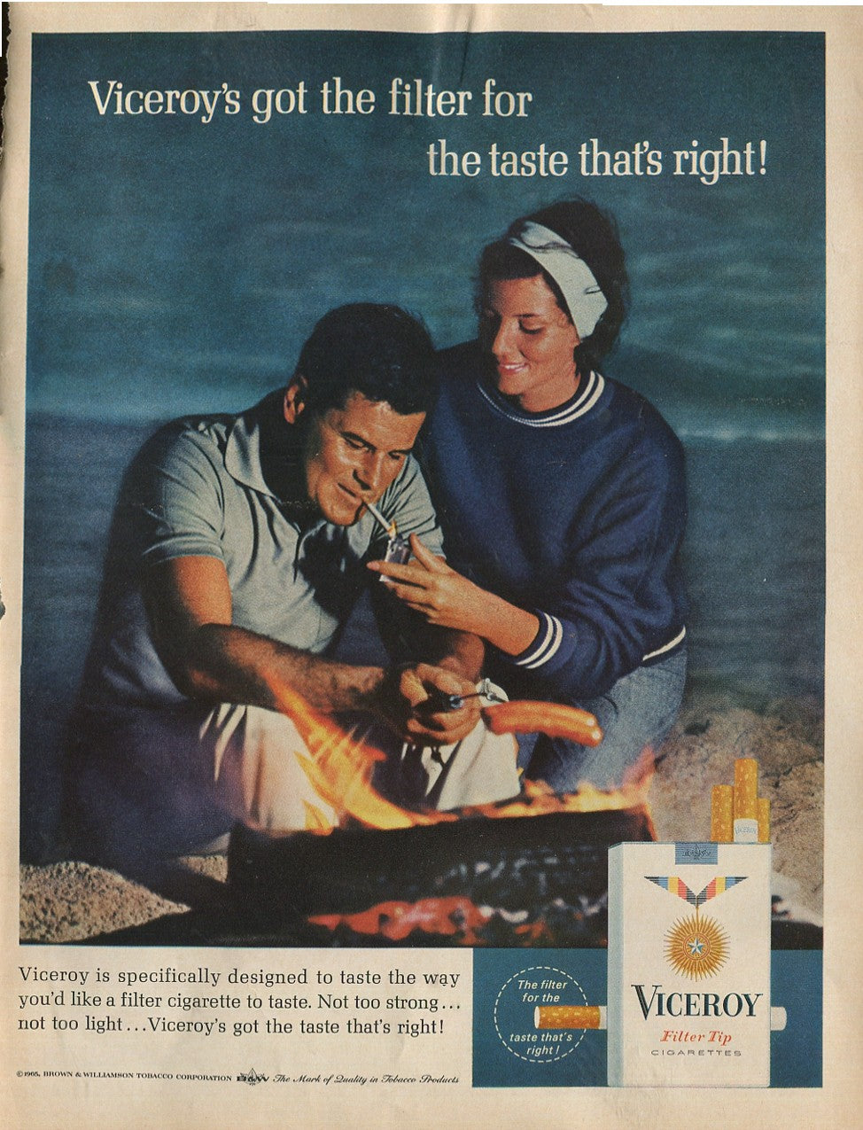 Viceroy Cigarette Vintage Ad Collection – 10 Original 1960s–1970s Prints – Lot #1