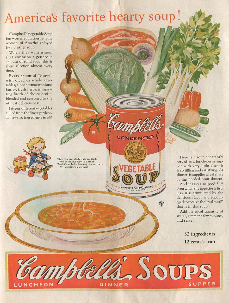 Antique Campbell’s Soup Advertisements – Complete Historical Collection (1927–1971) – 50 Original Vintage Ads - #1