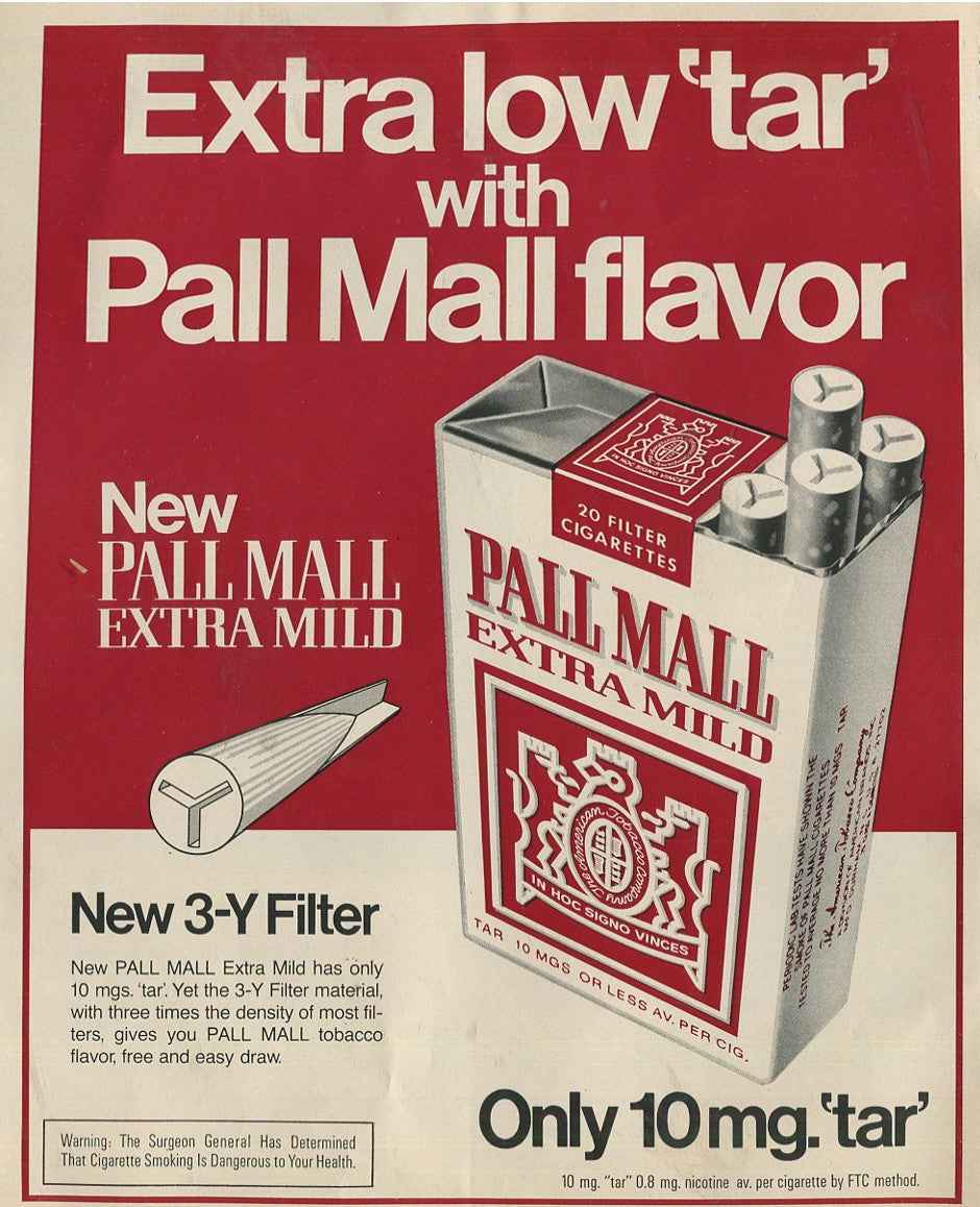 Antique Pall Mall Cigarette Advertisements – Lot of 10 Original Ads (1950s–1970s) – #3