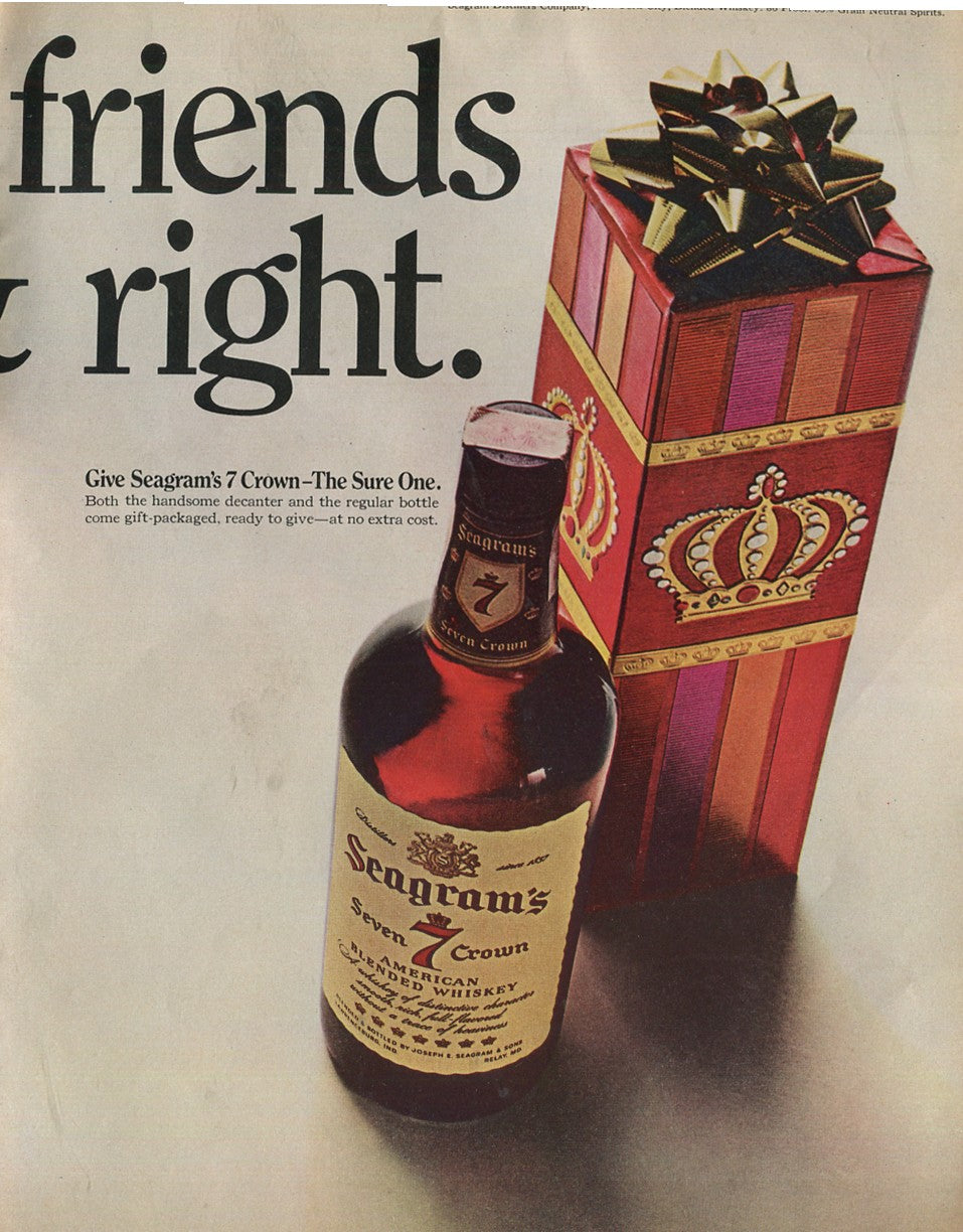 Antique Seagram’s Whiskey Advertisements – 50‑Ad Master Collection (1937–1972) – Canadian, American & Scotch – Historical Lot