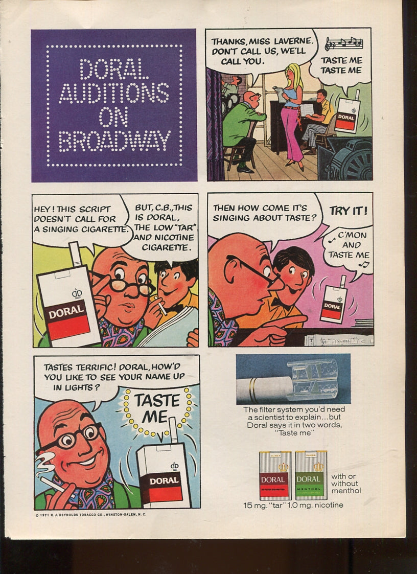 Antique Advertisements – Doral Cigarette Ads • Set of 10 Originals • 1970–1973 • Lot #1